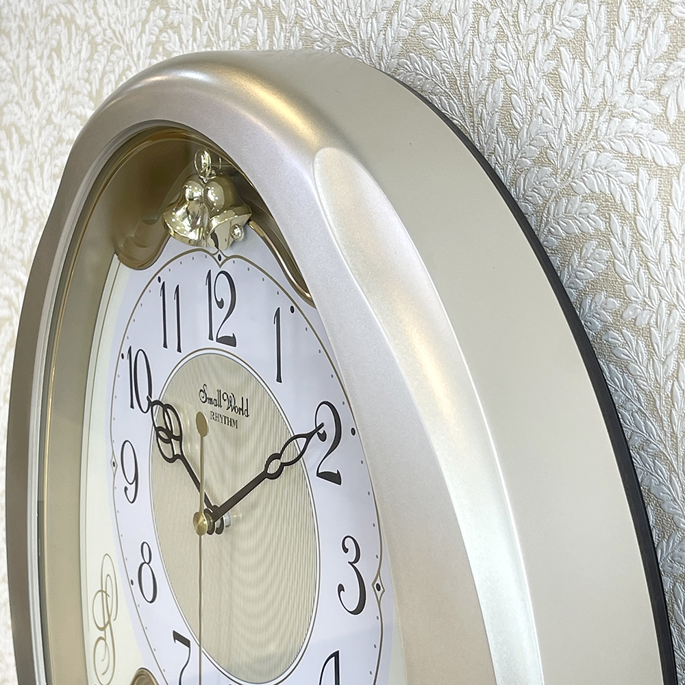 Đồng hồ treo tường Nhật Bản Rhythm 4MJ447WU18 – KT 35.2 x 43.3 x 7.3cm, Dùng PIN.