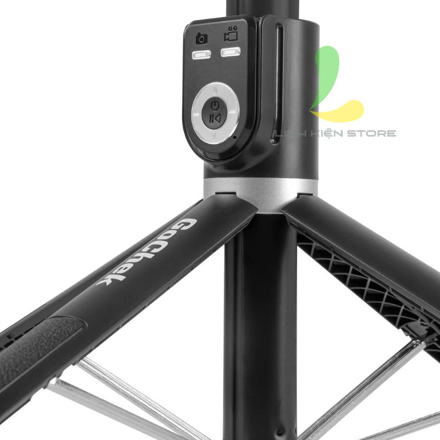 Gậy chụp ảnh GoChek SS100 - Tripod/ selfi bluetooth điện thoại, livestream, vlog đa năng kéo dài 2m2 - Hàng chính hãng