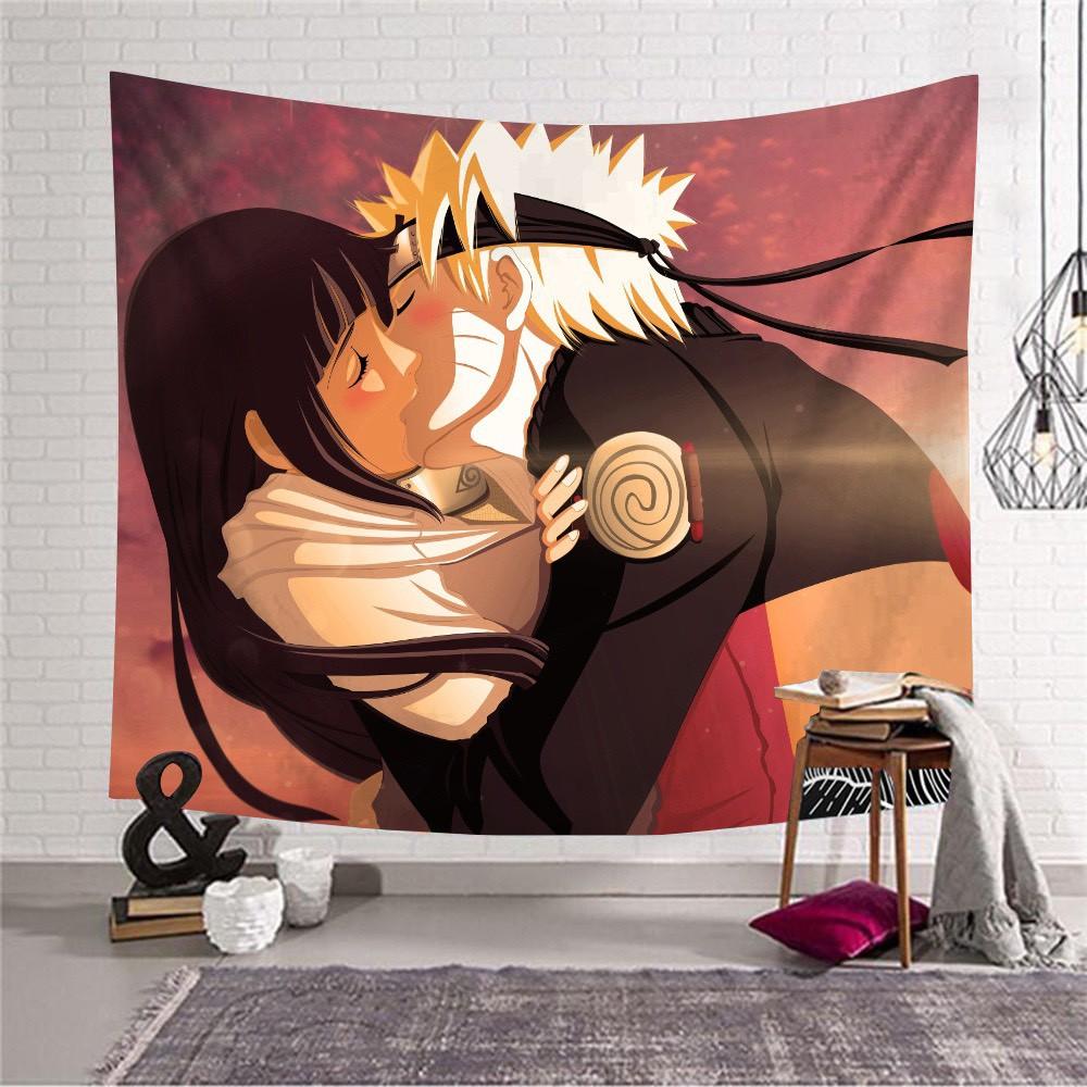 Tranh vải treo tường trang trí phòng, thảm decor hình naruto