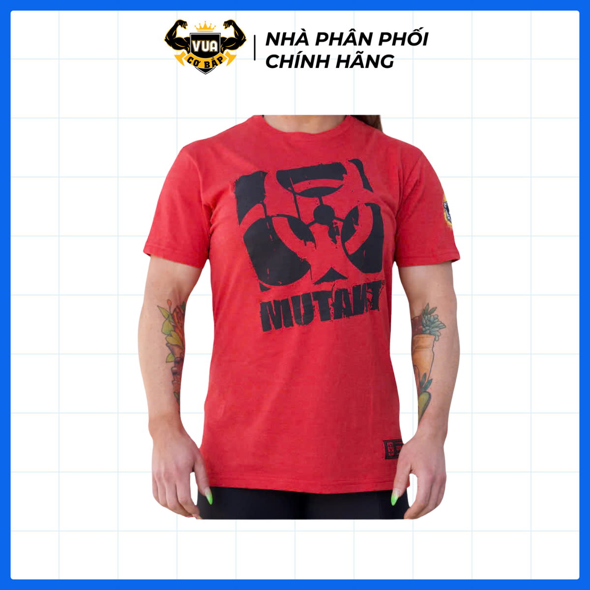 Áo Thun Thể Thao Mutant Born Hardcore Graffiti - Màu Đỏ
