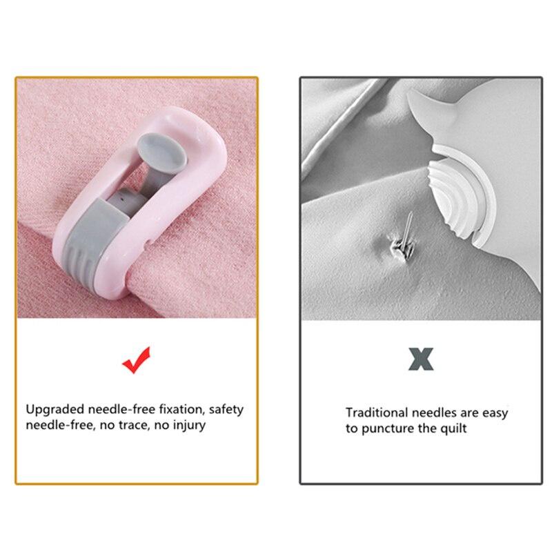 6 Pcs Non-slip Quilt Blanket Clip Duvet Quilt Clips Plastic Blankets Fastener Clip Cover Duvet Sheet Fixer Sleep Anti-run Device