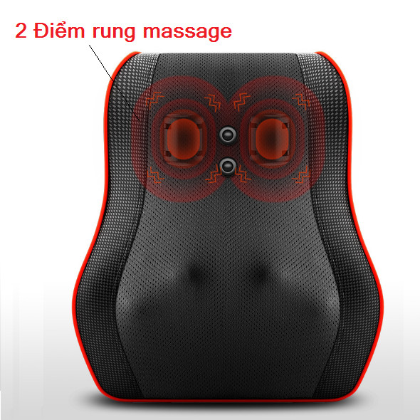 Gối Massage Đa Năng Hồng Ngoại SK001.1 - Máy Mát xa Toàn Thân Nhiệt Hồng Ngoại - Chuyên Sâu Cho Cổ, Vai Gáy, Lưng Dưới, Đùi, Chân - Sử Dụng Tại Nhà, Văn Phòng, Trên Ô Tô (Kèm Adepter)