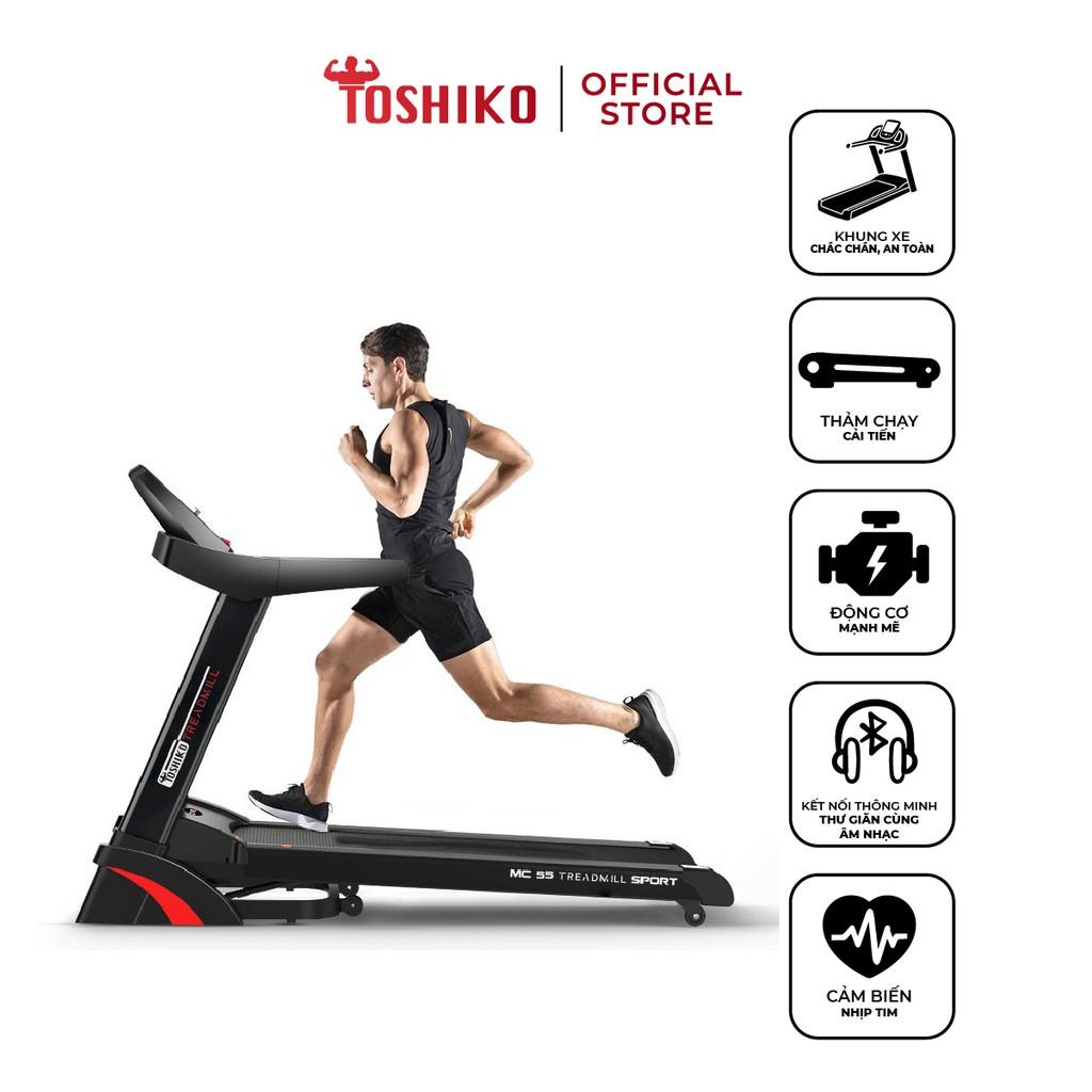 Máy chạy bộ đa năng tại nhà Toshiko MC55 giúp tăng cơ, giảm mỡ tại nhà, bảo hành 3 năm