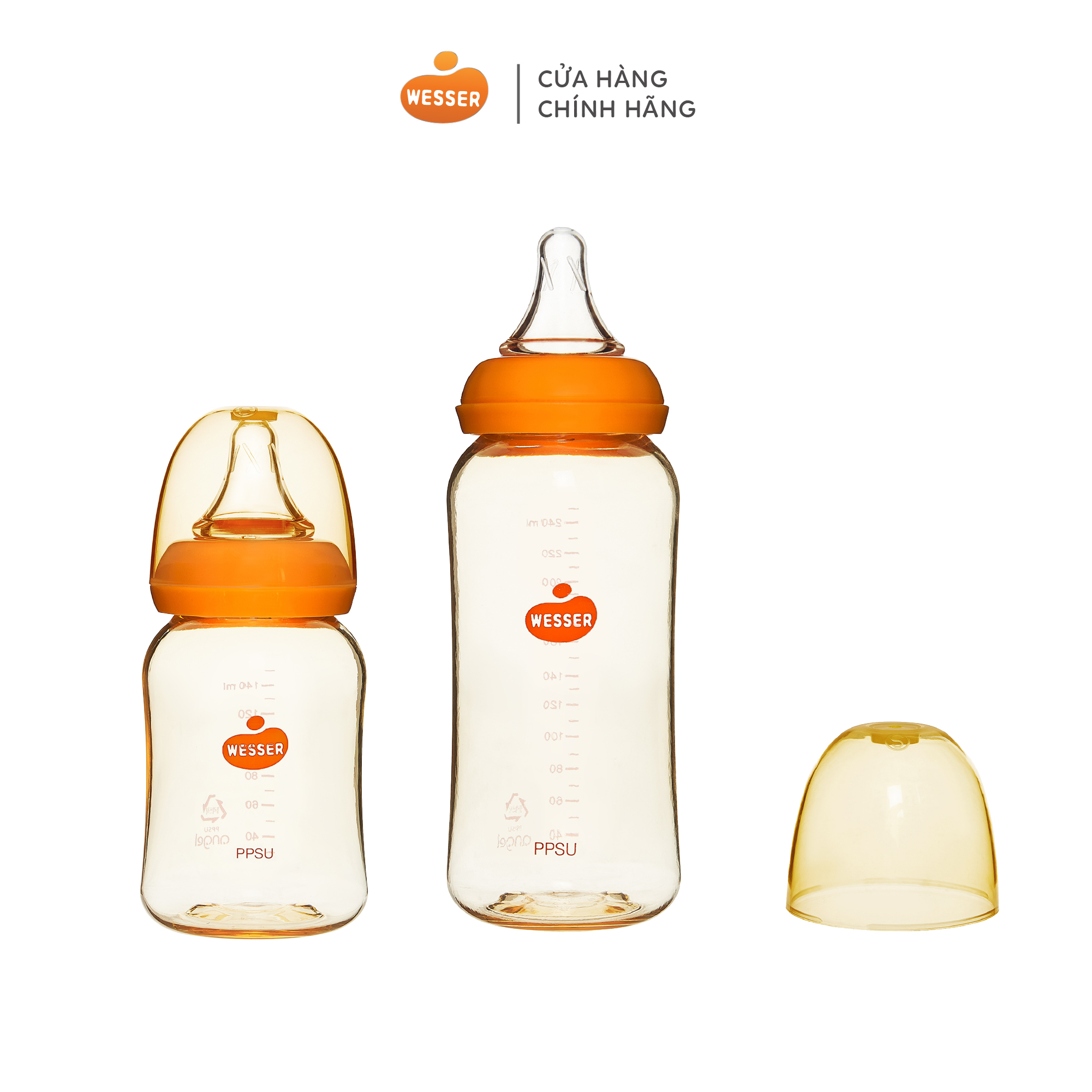 Combo 2 bình sữa PPSU Wesser