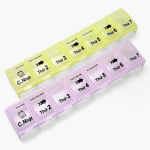 Combo 3 hộp chia thuốc 7 ngày cao cấp tiện dụng