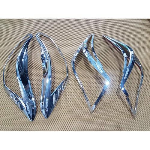 Ốp Viền Đèn Pha, Hậu Mạ Crom Dành Cho Xe Toyota Vios 2014-2017