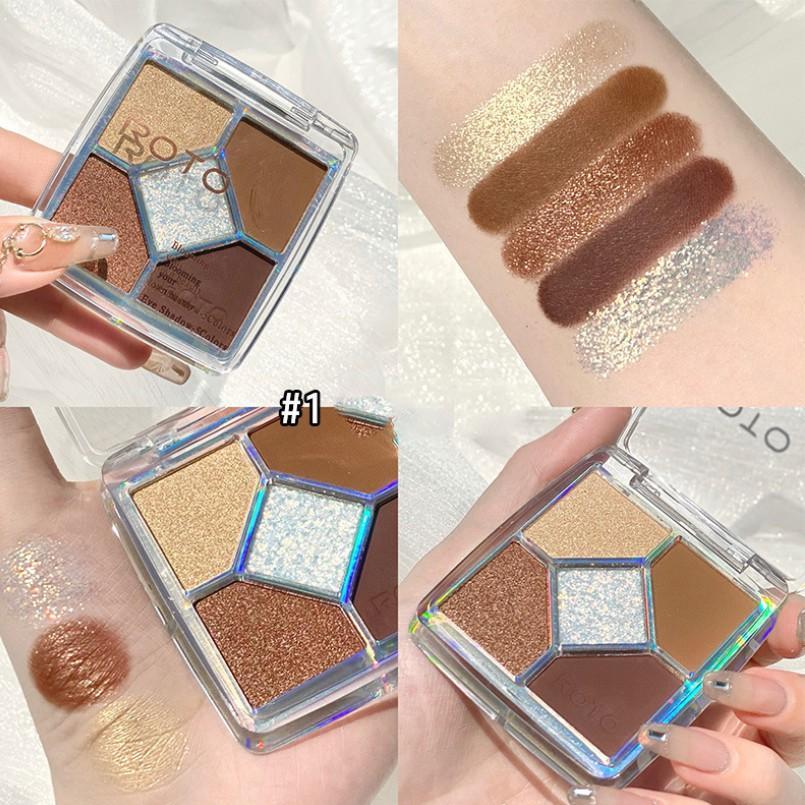 Phấn mắt 5 màu ROTO Eye Shadow Colors Tone màu xám lạnh 8.5g