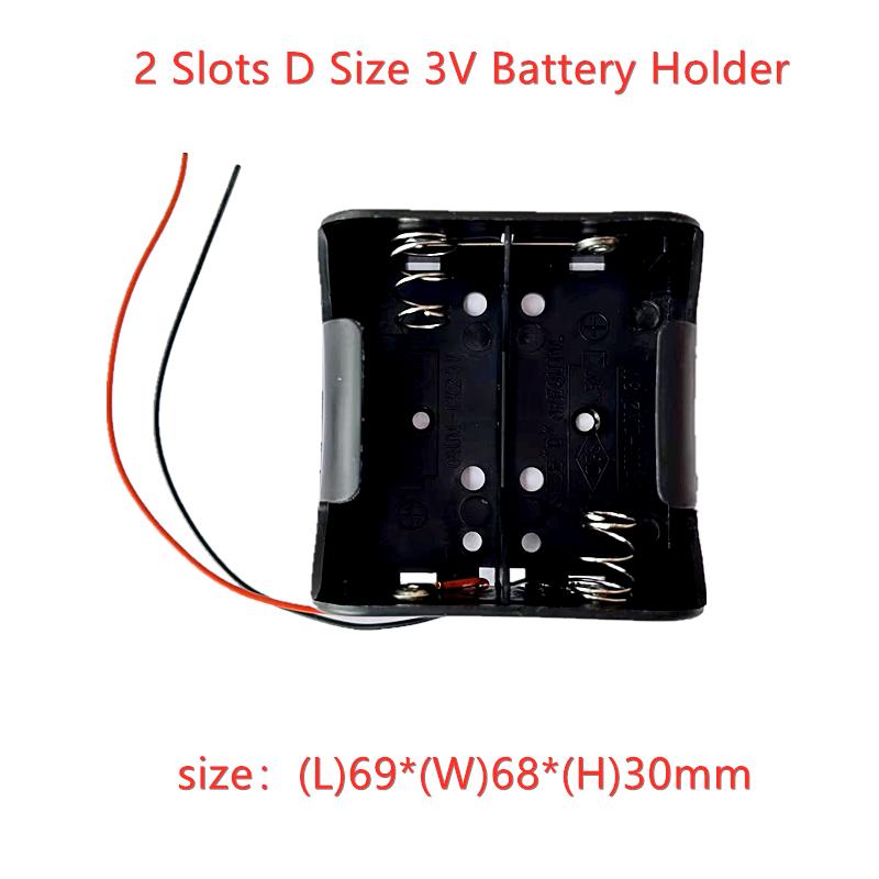 2 3 4 Khe D Size 1.5V 3V 4.5V 6V Giá đỡ pin Cell có dây Hộp đựng pin bền Hộp đựng pin có thể sạc lại Màu sắc: 2 CÁI