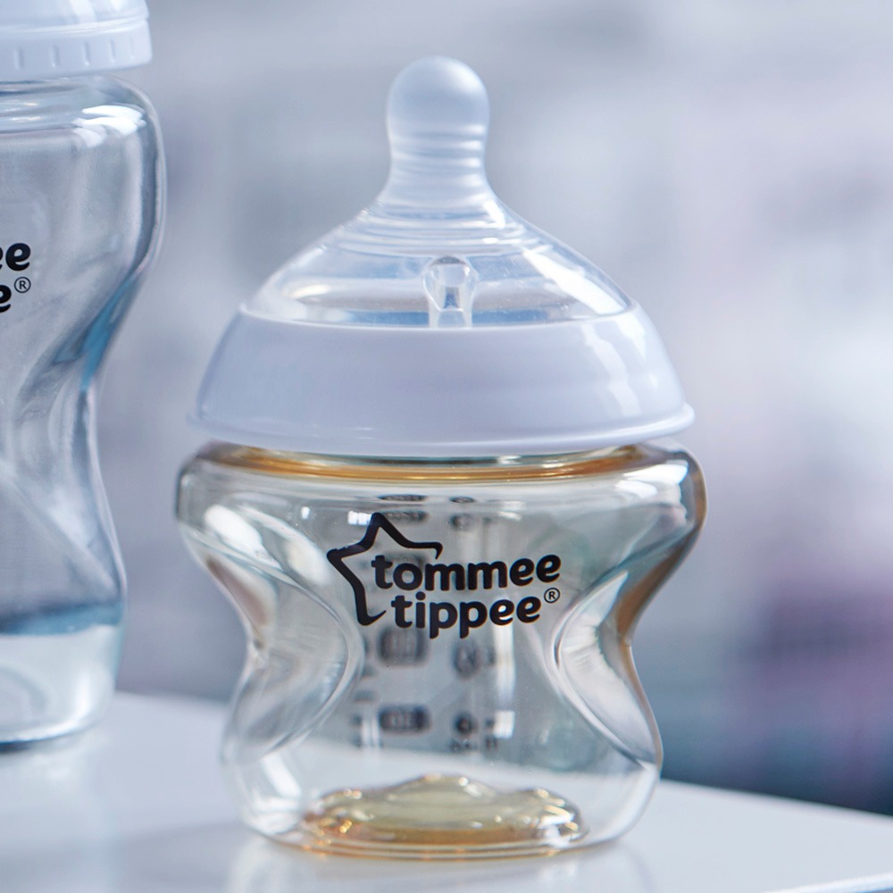 COMBO 2 Bình Sữa Tommee Tippee PPSU Ty Siêu Mềm Tự Nhiên 150ml TẶNG 1 Túi Nước rửa đồ chơi Organic Lamoon 450ml