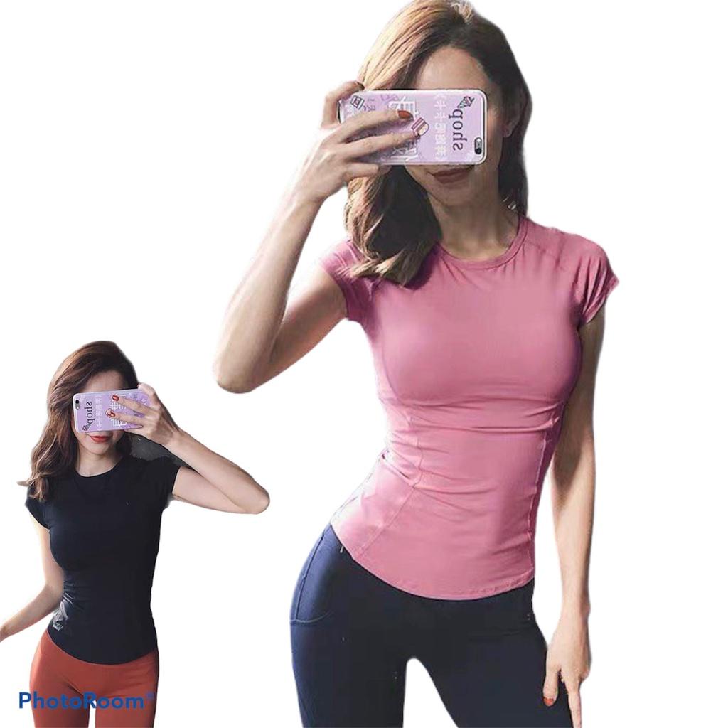 Đồ Tập Gym Nữ Áo Tập Yoga, Thể Thao, Áo Thun Spandex ngắn tay cao cấp AP802