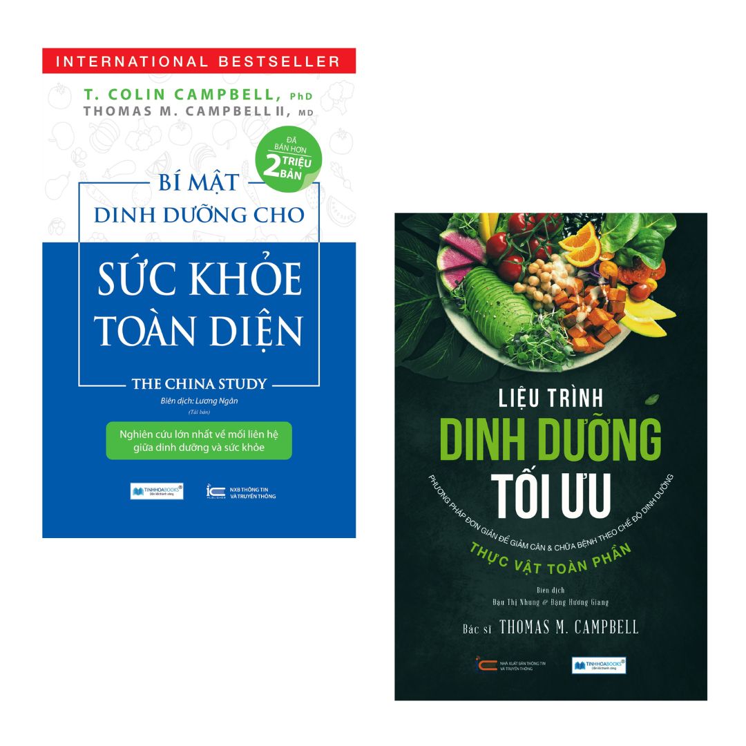 Hình ảnh Combo 2 Cuốn Sách Dinh Dưỡng Hay: Bí Mật Dinh Dưỡng Cho Sức Khỏe Toàn Diện (Tái Bản) + Liệu Trình Dinh Dưỡng Tối Ưu - Phương Pháp Đơn Giản Để Giảm Cân Và Chữa Bệnh Theo Chế Độ Dinh Dưỡng Thực Vật Toàn Phần