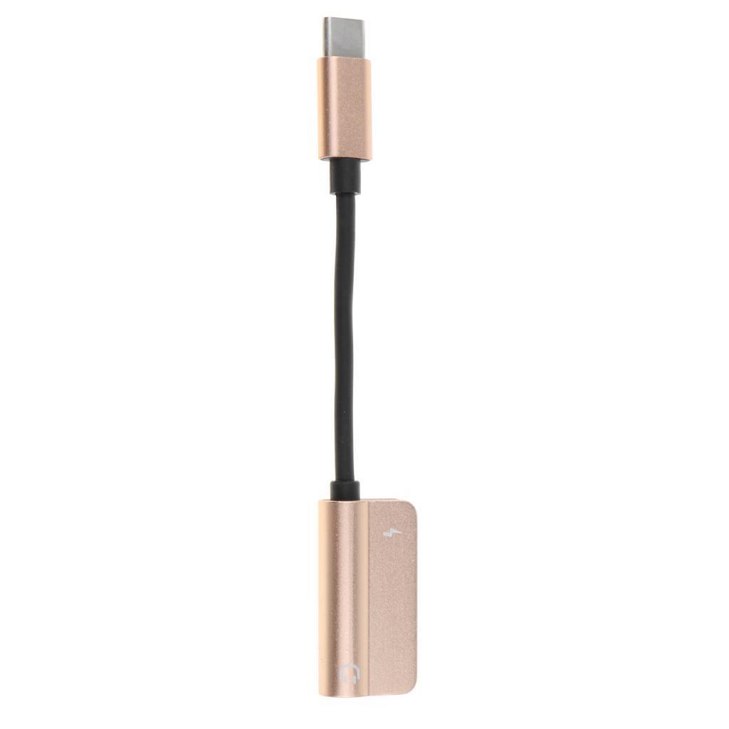 Type C to 3.5mm Headphone Audio Adapter and USB-C Charging Cable