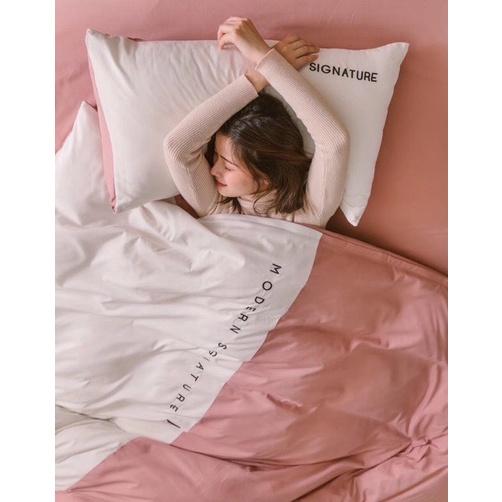Bộ Chăn Ga Gối Cotton TC Phối Màu