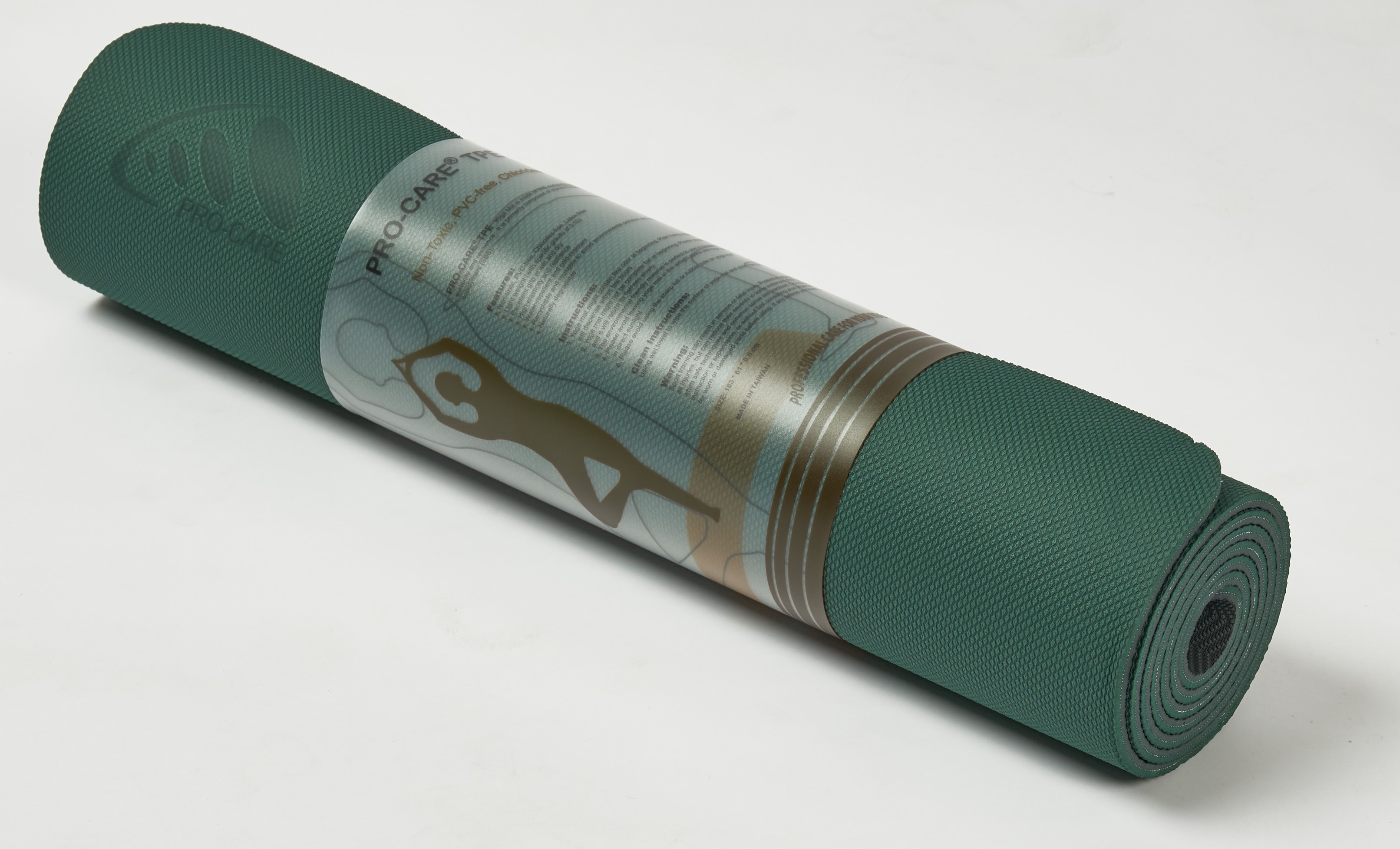 Thảm Tập Yoga Pro - Care Định Tuyến Tpe 2 Lớp 6Mm Tặng Kèm Túi Đựng Thảm - Xanh Rêu