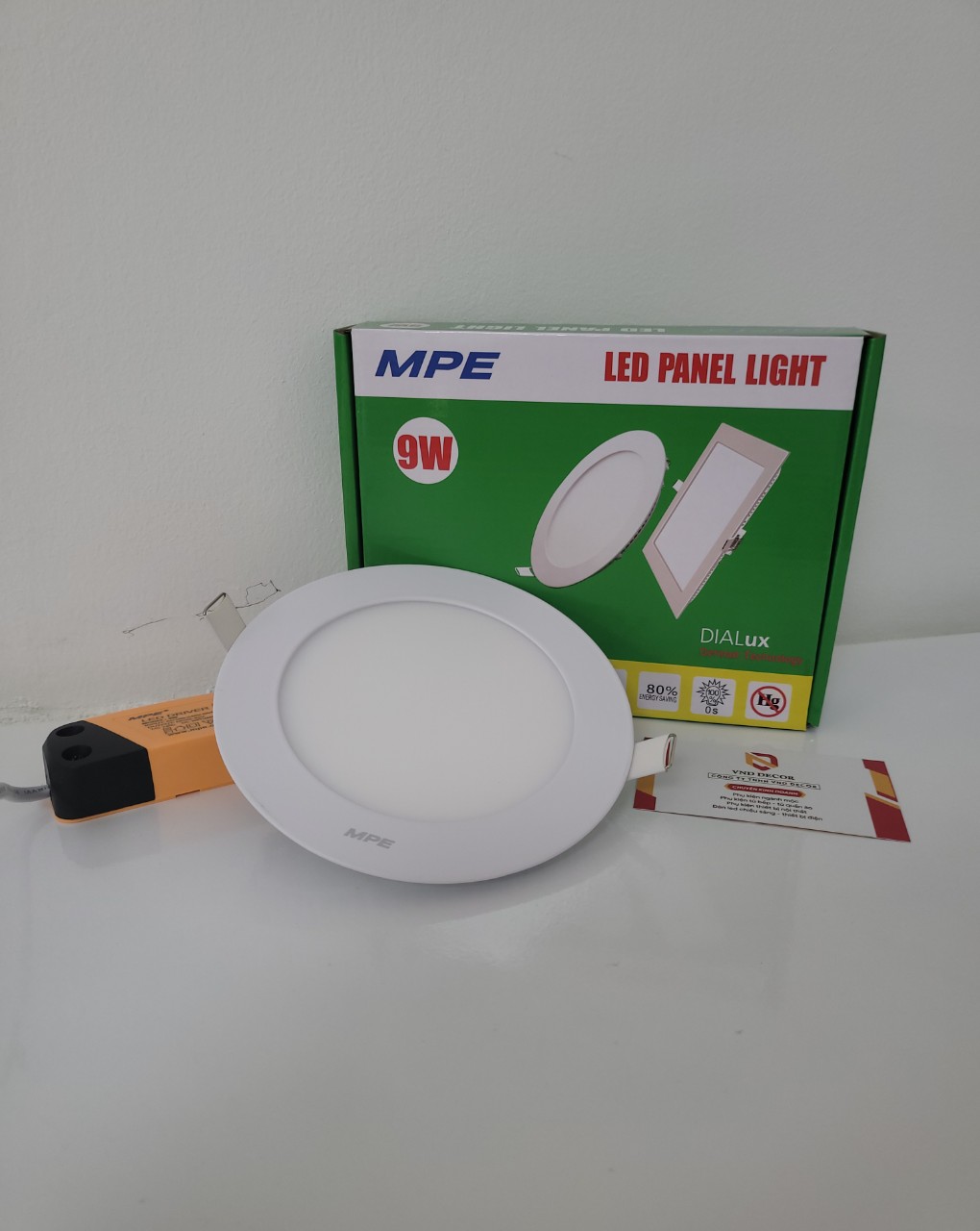 ĐÈN LED ÂM TRẦN 9W THƯƠNG HIỆU MPE CHÍNH HÃNG, LED PANEL MPE 9W TRÒN RPL-9 ÁNH SÁNG TRẮNG, BẢO HÀNH CHÍNH HÃNG