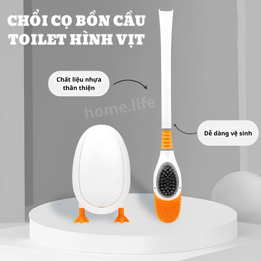 Chổi Cọ Nhà Vệ Sinh Silicon Thông Minh, Cọ Bồn Cầu Cọ Toilet Hình Vịt