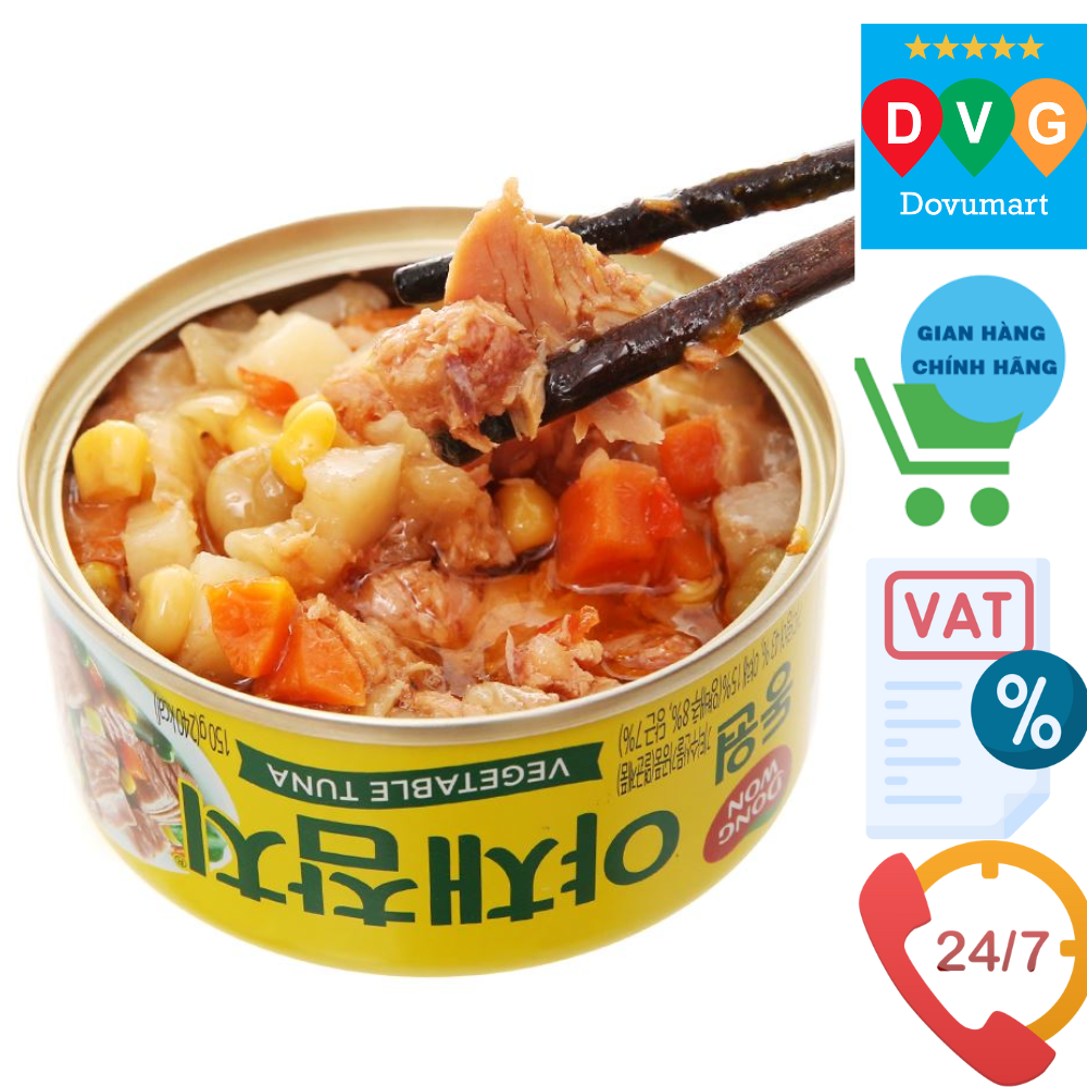 Cá Ngừ Trộn Rau Củ Dongwon Hàn Quốc Hộp 150G / 동원) 야채참치 150G