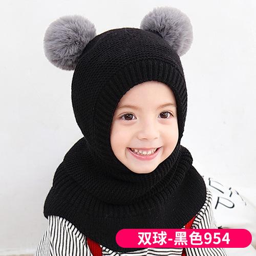 Nón Lưỡi Trai Trẻ Em Và Khăn Đan Phù Hợp Với Mùa Thu Đông Sang Trọng Pompom Nón Dày Ấm Áp Bảo Vệ Tai Khăn Choàng Len Cho Bé nón Lưỡi Trai