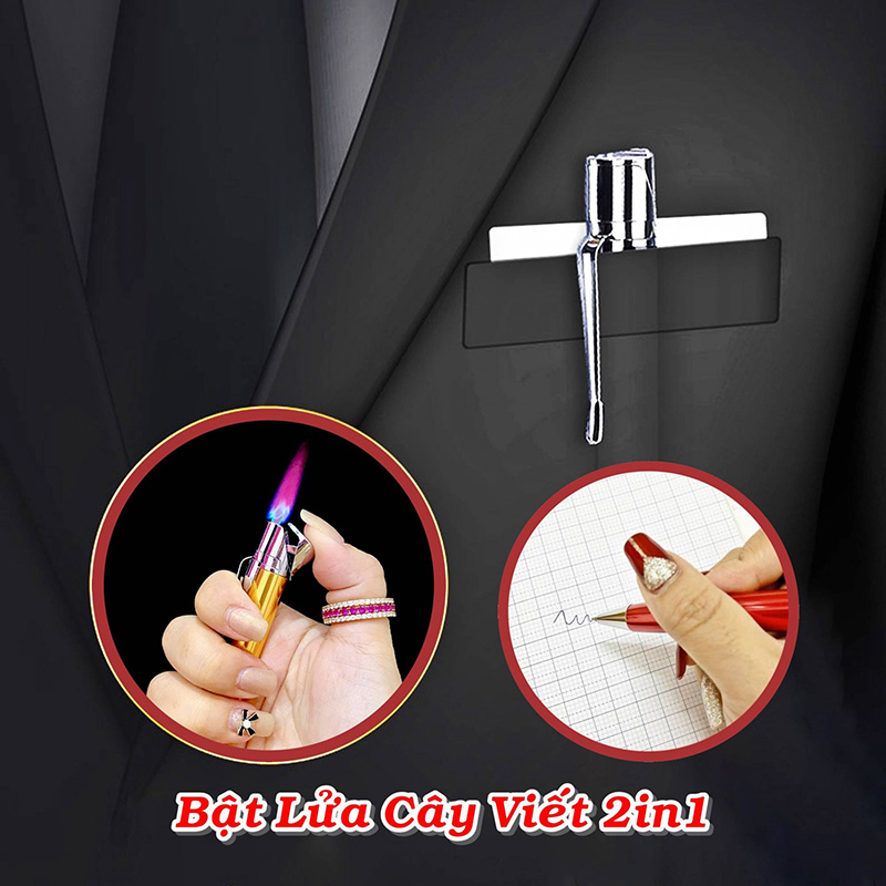 Bật Lửa Khè Cây Viết 2in1 – Xài Gas