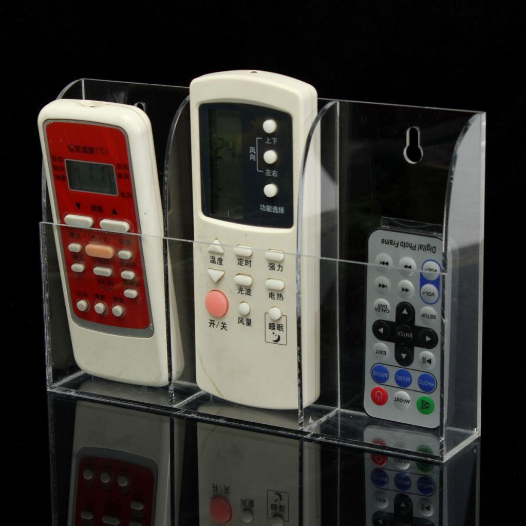 3 Grids Remote Control TV DVD Mobile Phone Caddy Holder Storage Organiser