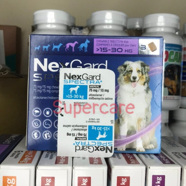 Một Viên Nexgard Spectra - Ve Ghẻ Demodex Xổ Giun Chó 15-30Kg