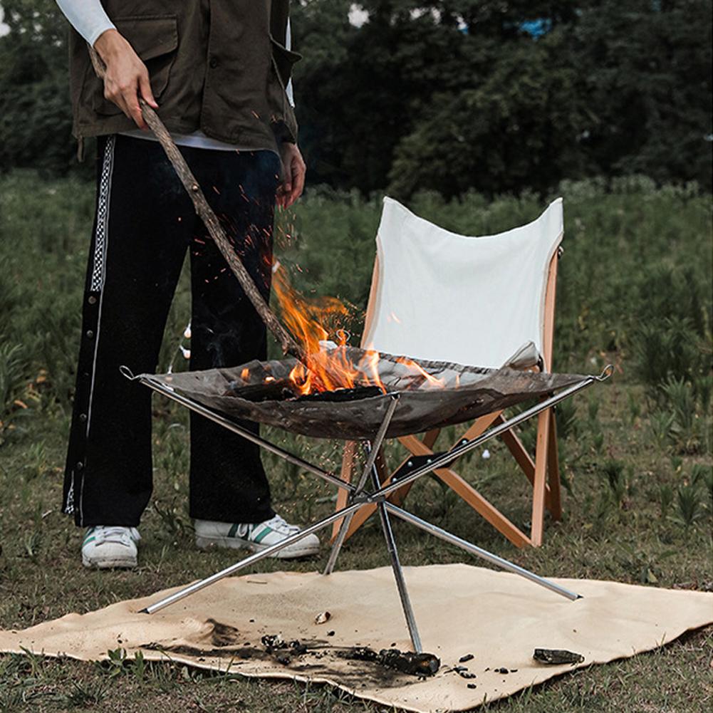Outdoor Cloth BBQ Insulation Mat High Temperature Resistant Glass Fiber Silicone Coating Fire Blanket Fireproof Mat