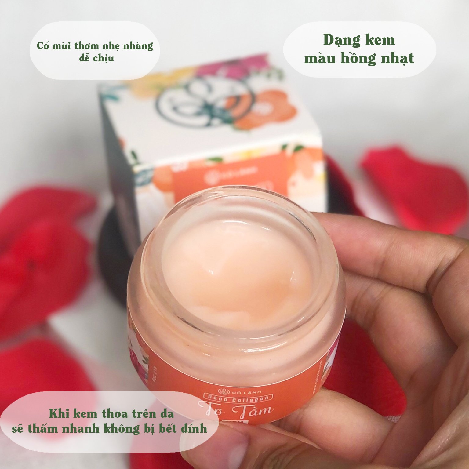 Kem Nano Collagen Tơ tằm Cỏ Lành 30g