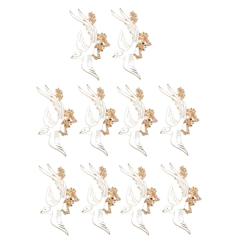 10 Pcs Alloy Flatback Buttons Embellishments DIY Phone Case Hair Accessories