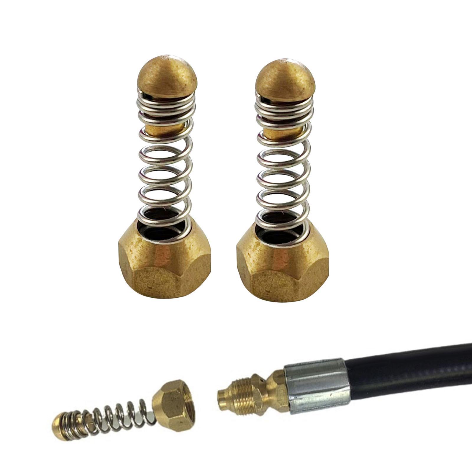 2 Pieces Sewer Jetting Pipe Nozzle with Spring for Pressure Washer Tool