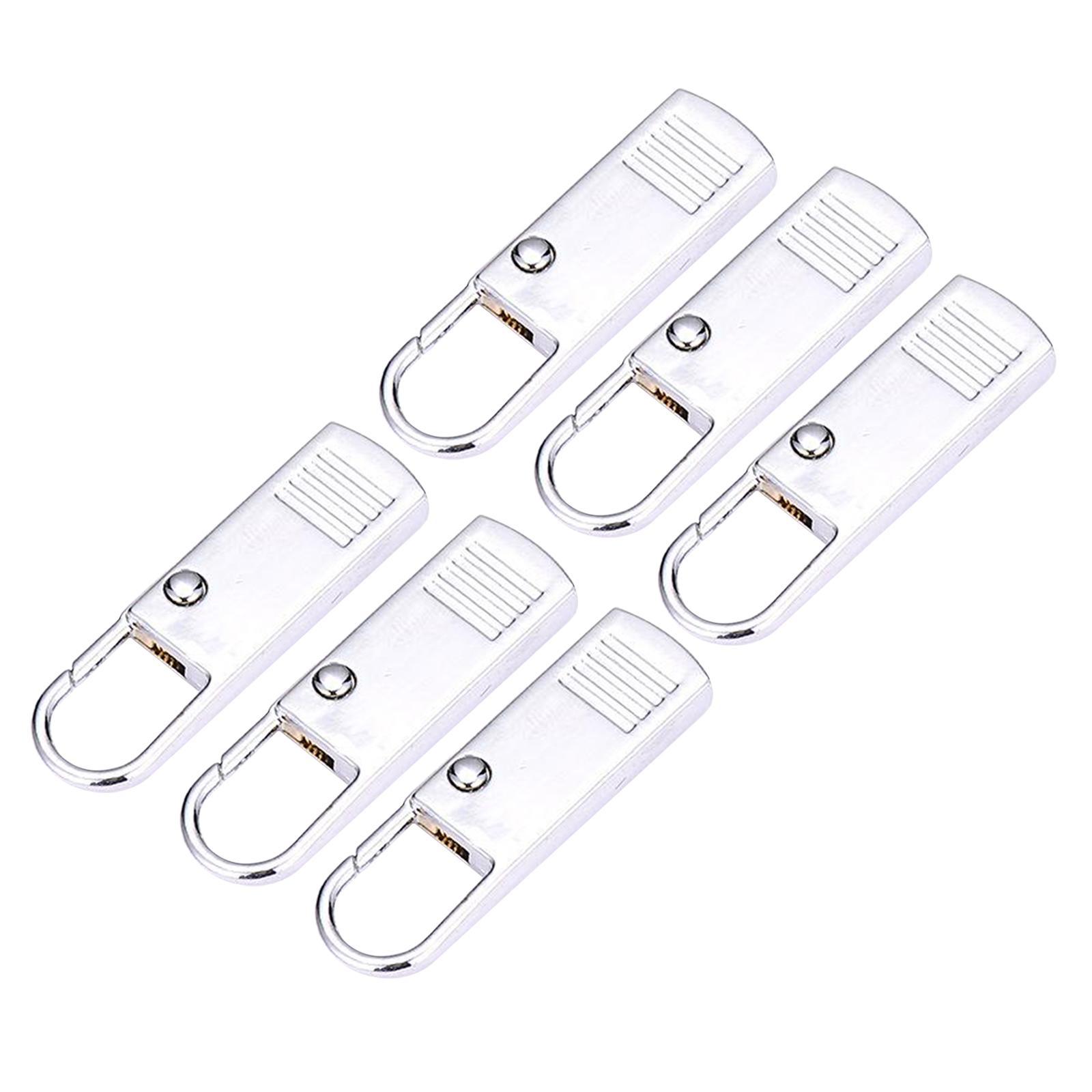 6Pcs Metal Detachable Zipper Tags Repair Pull Tabs for Clothing  L