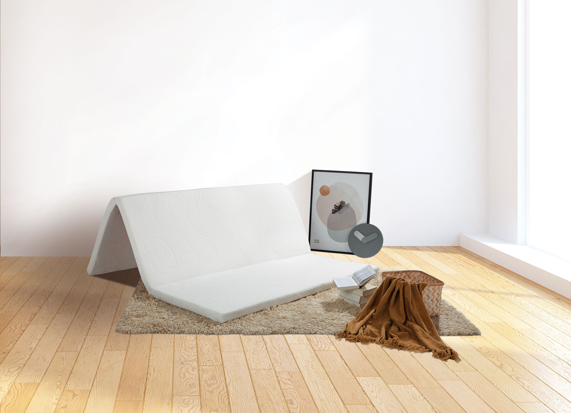 Nệm Cao Su Gấp 3 Liên Á Foldaway Cao 5cm - Giường Đơn - Đệm Cao Su Thiên Nhiên 100