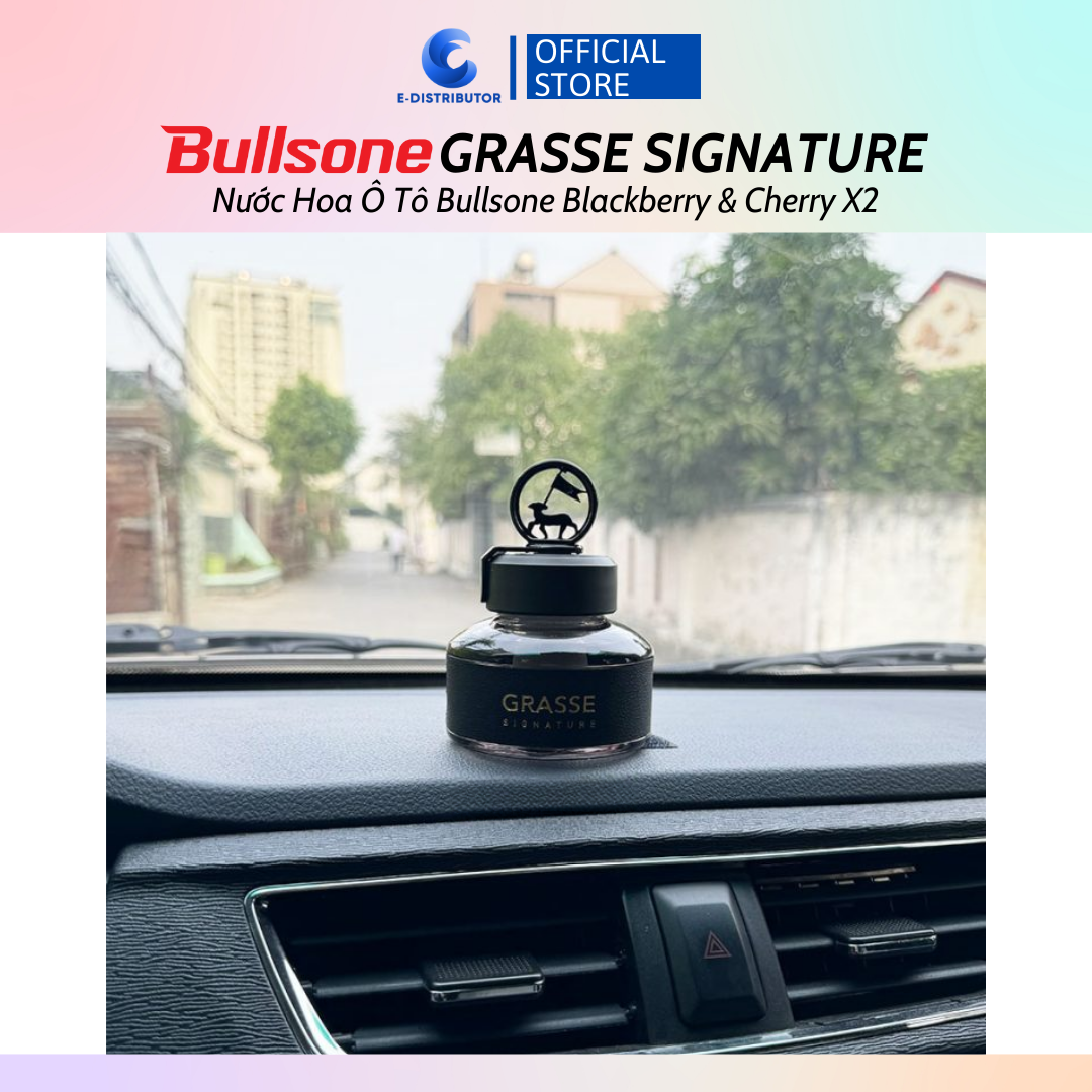 Nước hoa ô tô Bullsone Grasse Signature Blackberry &amp; Cherry (Dung tích 110ml) - Hàng chính hãng - Dung tích: 110ml