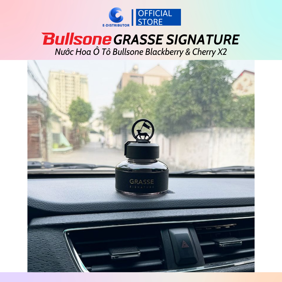 Nước hoa ô tô Bullsone Grasse Signature Blackberry & Cherry (Dung tích 110ml) - Hàng chính hãng - Dung tích: 110ml