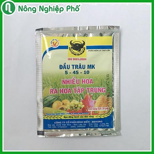 Phân bón Đầu Trâu 5-45-10 Ra nhiều hoa - Gói 10gr