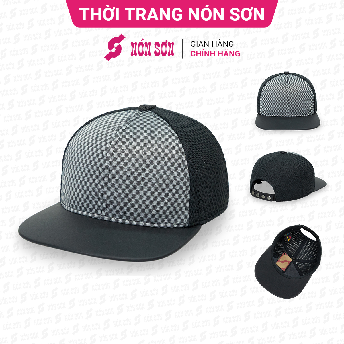 Mũ snapback hiphop nam nữ NÓN SƠN chính hãng MC210CK-XM3