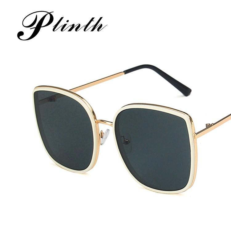 Kính mát nữ kính râm mầu đen oval bản lớn với 2 item lựa chọn
