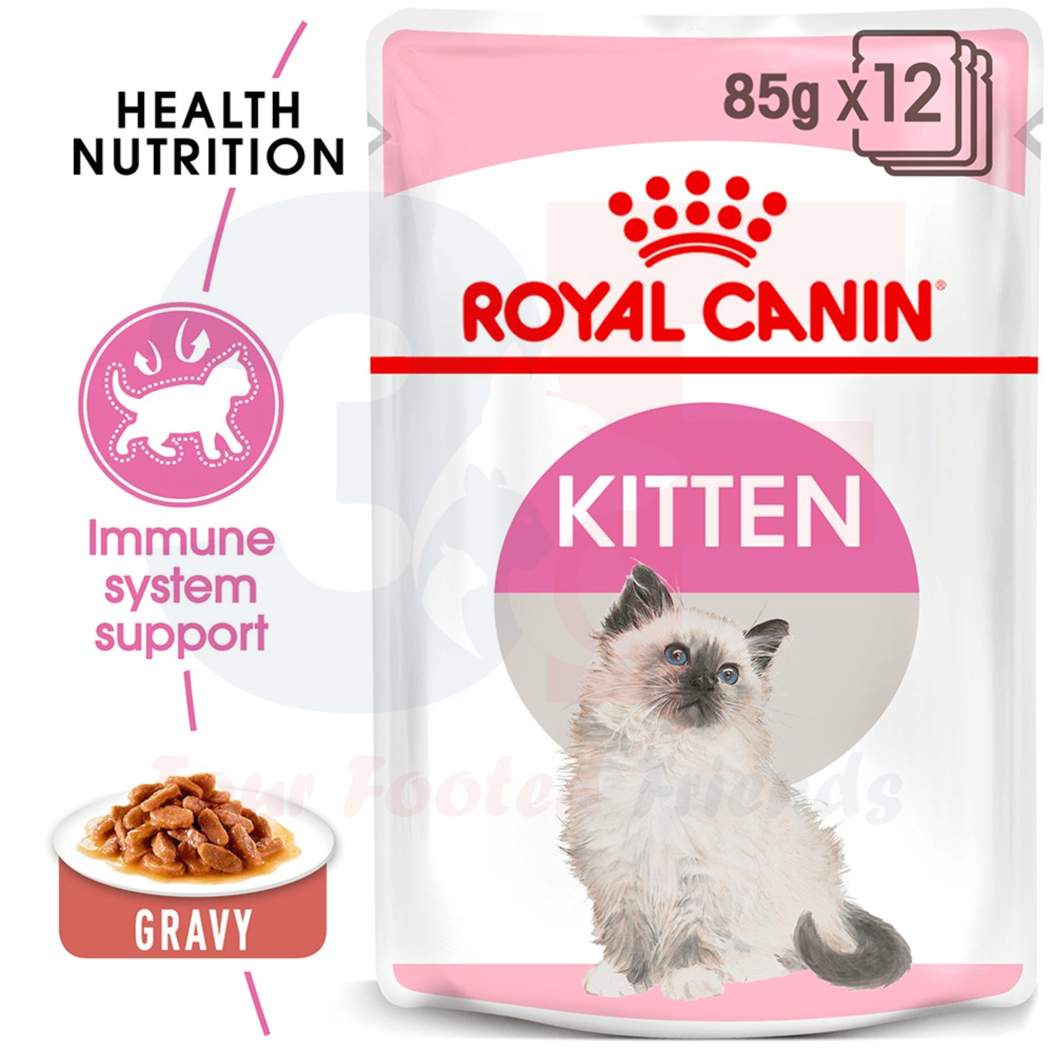 Pate Thức Ăn Ướt Dạng Sốt Dành Cho Mèo Con Từ 4-14 Tháng Tuổi Royal Canin Kitten - Gói 85g