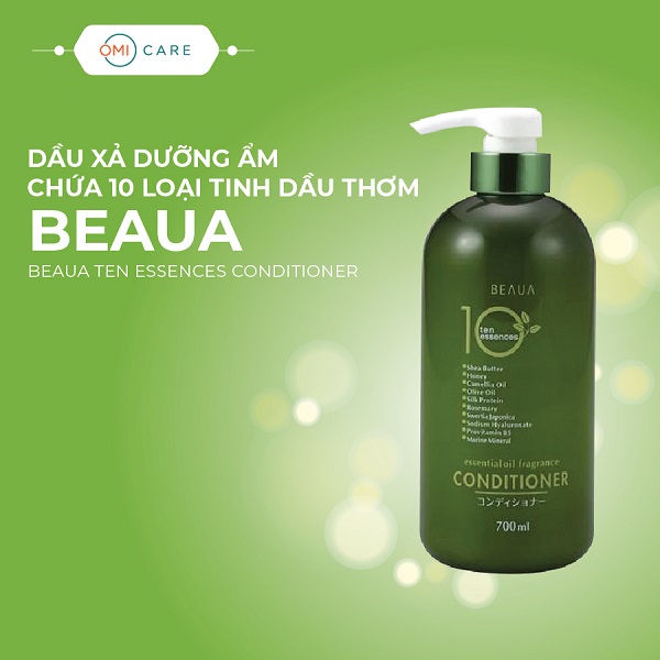 DẦU XẢ BEAUA 10 LOẠI TINH DẦU THƠM DƯỠNG ẨM CHAI 700ML