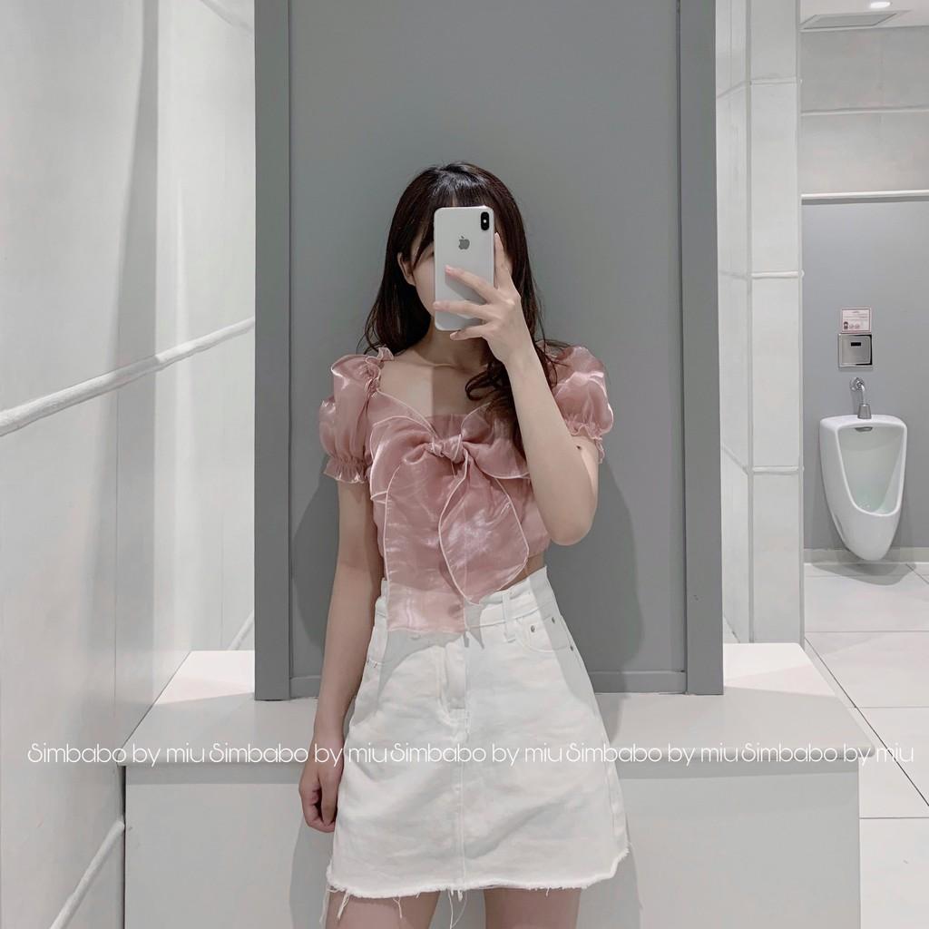 Áo croptop nơ