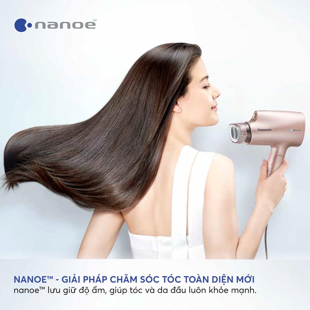 Máy Sấy Tóc Nanoe Dưỡng Ẩm, Chăm Sóc Tóc Và Da Đầu Panasonic EH-NA27PN645 - Tay Cầm Gập Gọn, Tiện Lợi - Công Suất 1200W