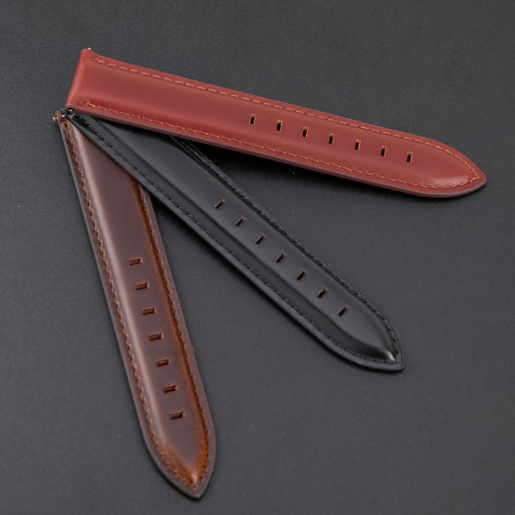 Dây đồng hồ da bò cao cấp chốt thông minh size 12 13 14 16 17 18 19 10 22mm - BO-50