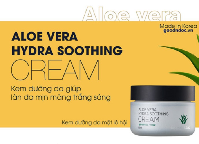 Kem dưỡng ẩm Lô Hội - GoodnDoc Aloe Vera Hydra Soothing Cream