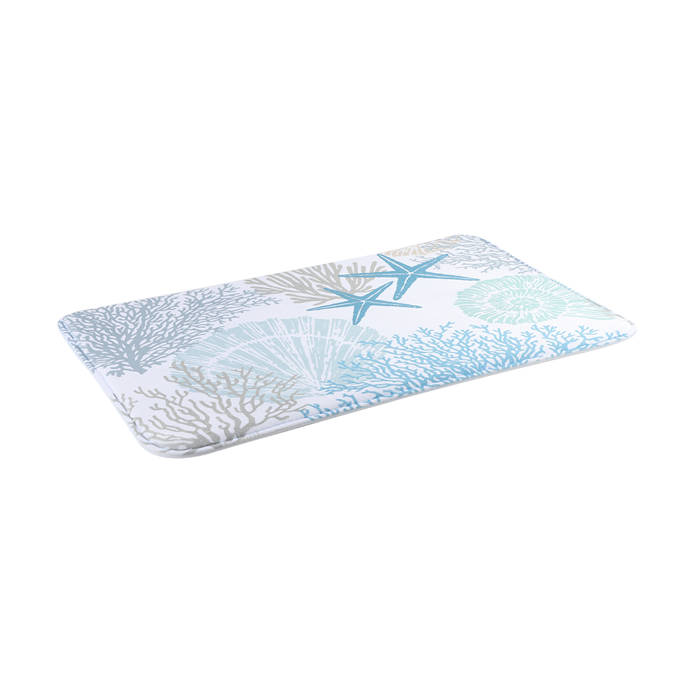 Thảm Nhà Tắm Polyester COLONIAL Màu Xanh Dương Nhạt|Index Living Mall| Nội Thất Thái Lan
