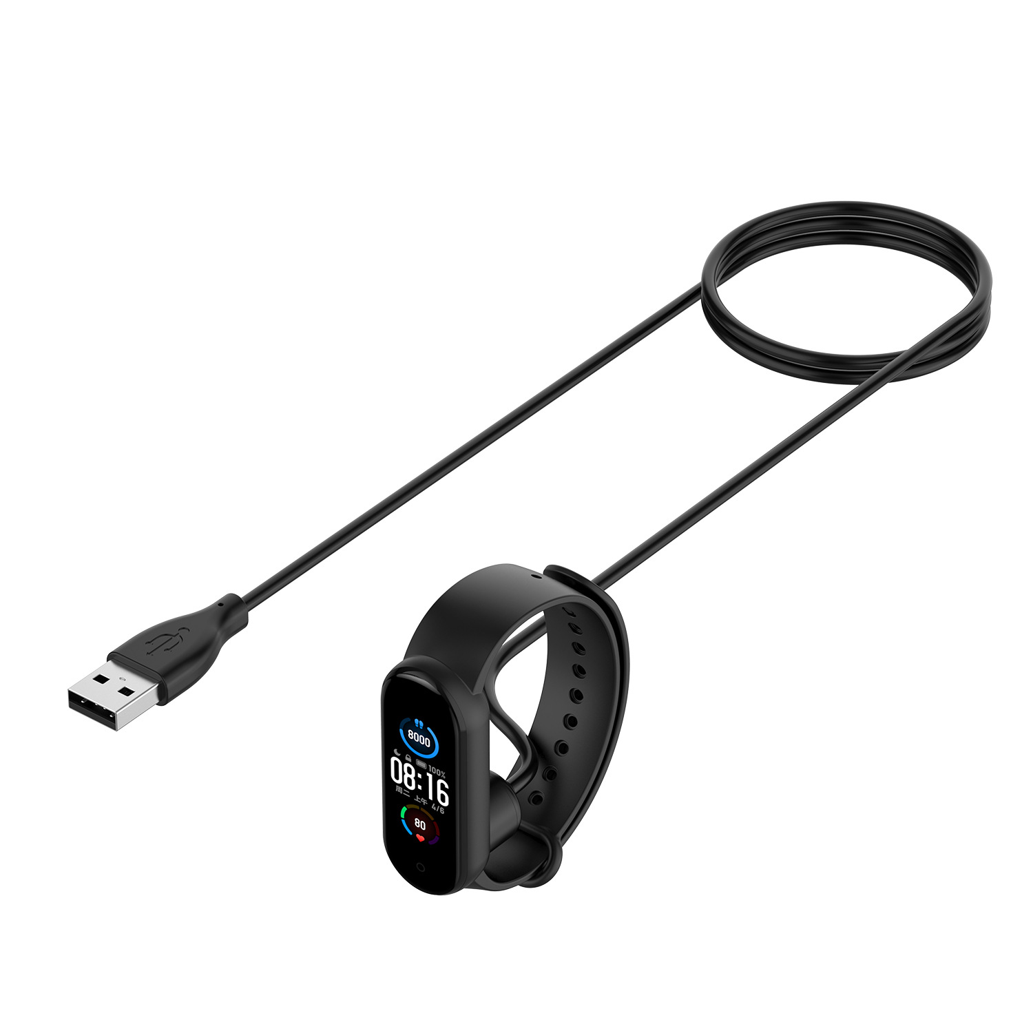 Dây Sạc Thay Thế Dành Cho Vòng Đeo Tay Thông Minh Xiaomi Mi band 5 Dạng Nam Châm Hít Dài 30 cm