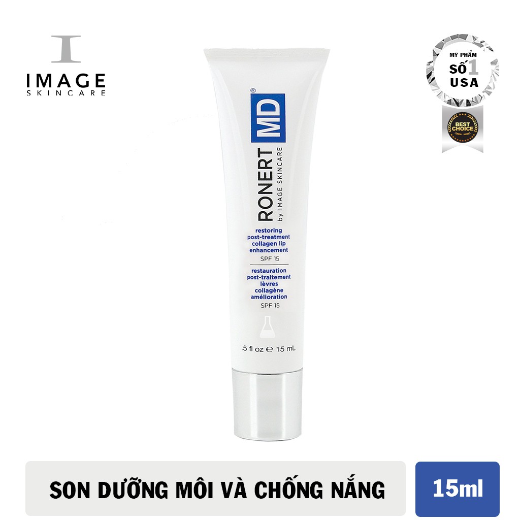 Gel Chống Nắng Và Dưỡng Môi - Image MD Restoring Post Treatment Collagen Lip Enhancement SPF 15