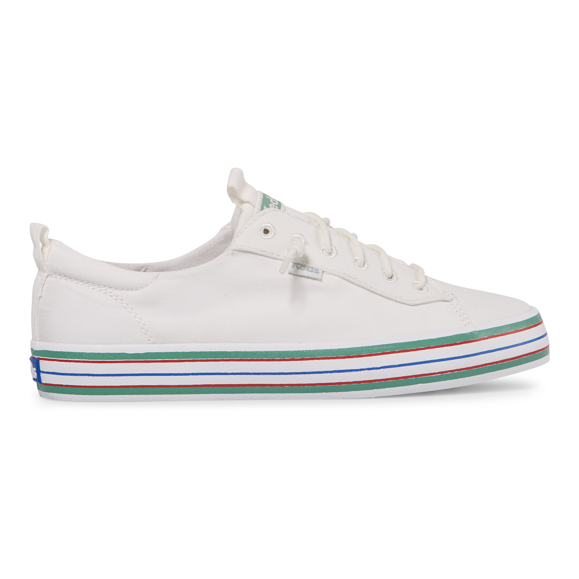 Giày Keds Nữ- Kickback Canvas Striple Foxing White- KD066324