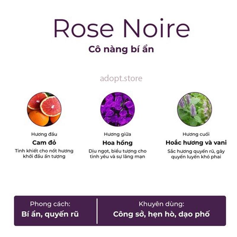 Nước Hoa Nữ 30ml ADOPT' ROSE NOIRE Độc Đáo, Bí Ẩn, Quyến Rũ, Thơm Lâu