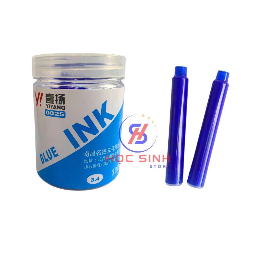 Lon 30 Ống Mực Bút Máy Xóa Được Cỡ Lớn 3.4mm 00025 (Mực Xanh, Tím) Chất Lượng Tốt