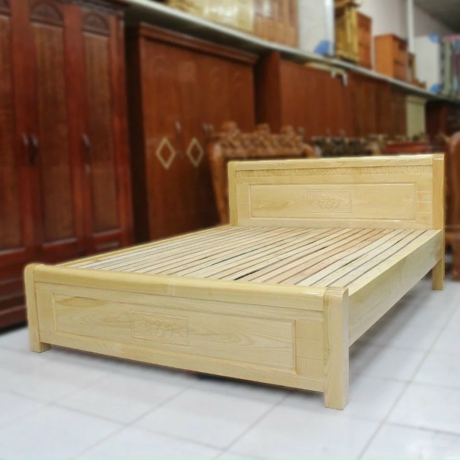 Giường gỗ Juno Sofa Miền Bắc 1m6 hoặc 1m8 Chất lượng