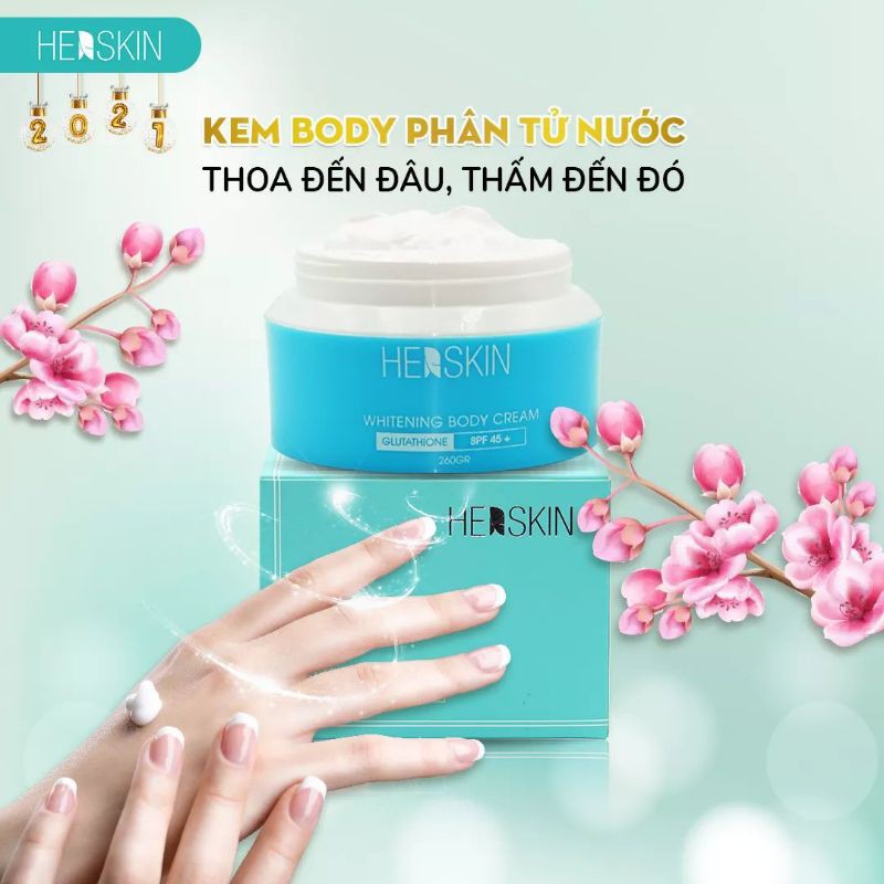 Kem Dưỡng Trắng Da Body Phân Tử Nước Herskin 260gr